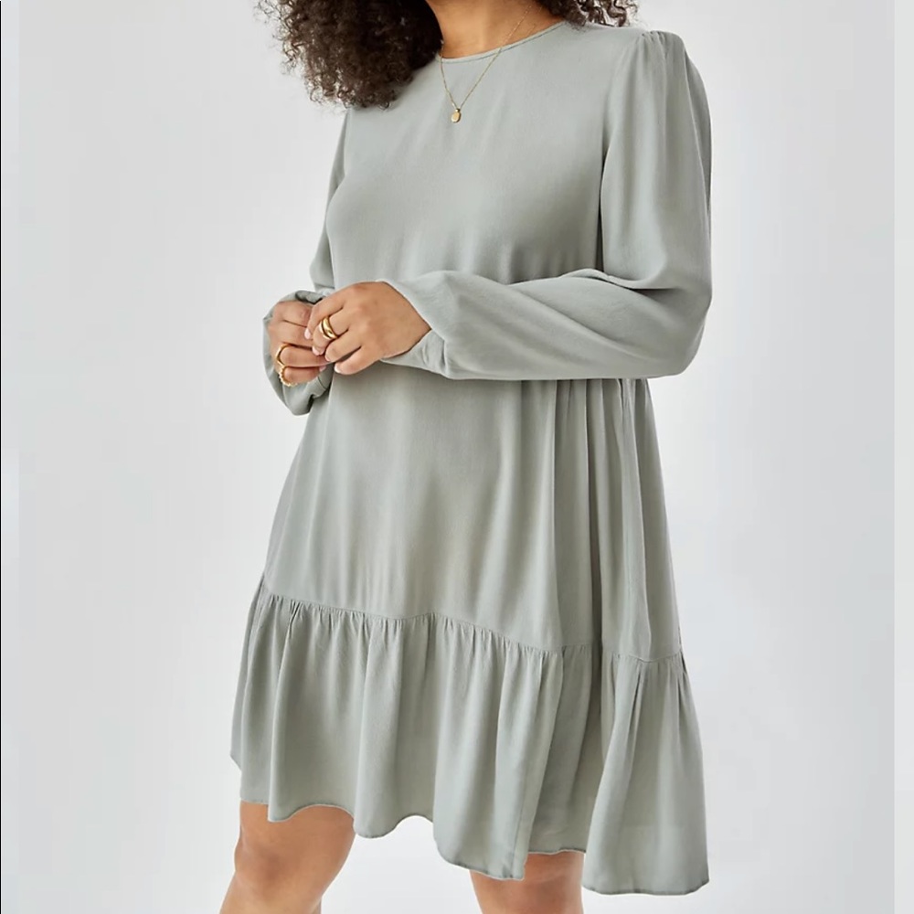 Aritzia Wilfred Lambrusco Dress DUSKY GREEN S